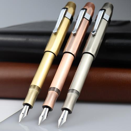 厂家直供黄铜旅行钢笔阿尔法复古钢笔精美礼品钢笔0.5mm现货批发